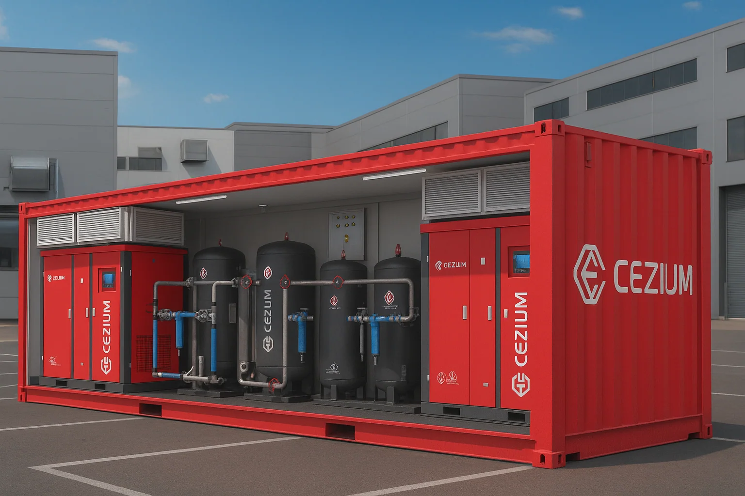 Compresseur container 20' · 75 kW